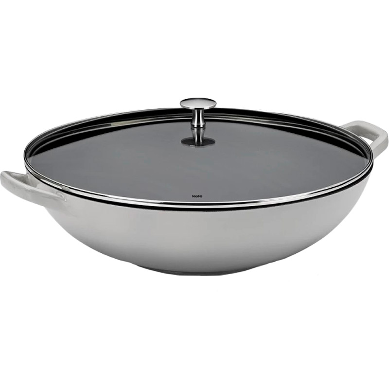 Сковорода Вок с крышкой KELA Calido 36 см Light Grey (12610)