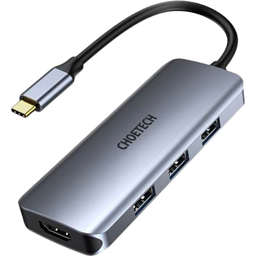 Док-станция CHOETECH USB-C 7-в-1 Grey (HUB-M19-GY) Док-станция CHOETECH USB-C 7-в-1 Grey (HUB-M19-GY)