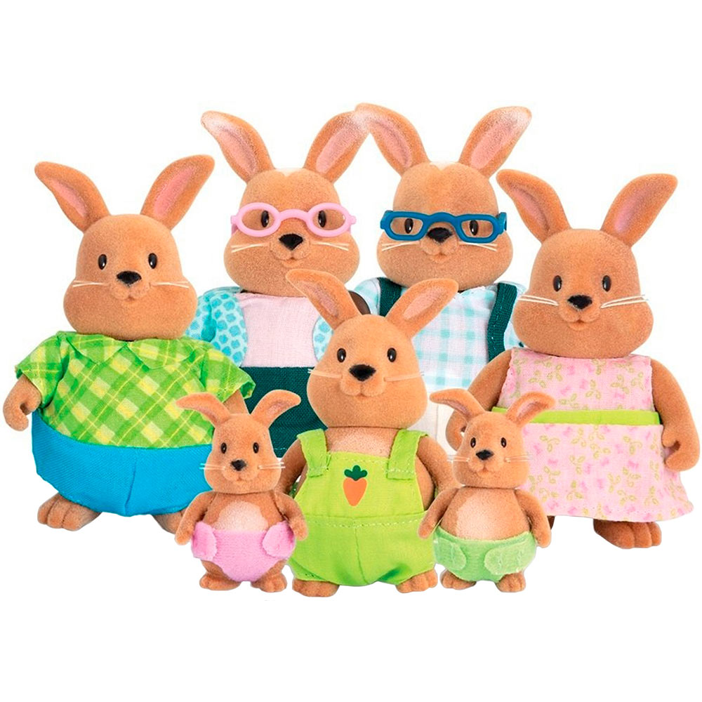 Набор фигурок LI'L WOODZEEZ Большая Семья Кроликов 7 шт (WZ6711Z)