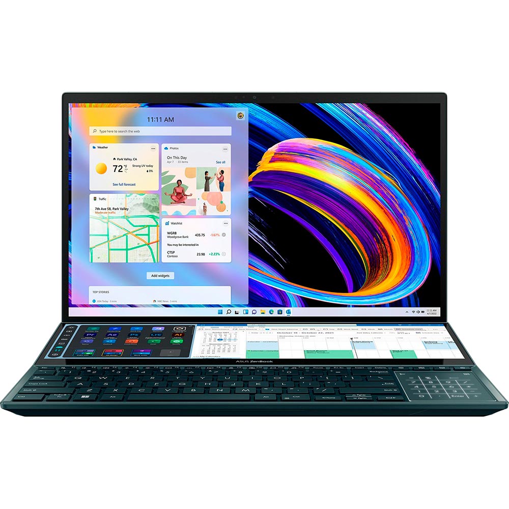 Ноутбук Asus Zenbook Pro Duo 15 OLED UX582ZW-H2037X Celestial Blue (90NB0Z21-M002V0) Роздільна здатність дисплея 3840 x 2160