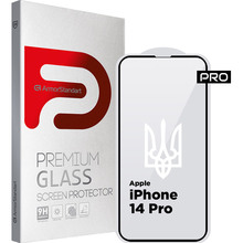 Захисне скло ARMORSTANDART Pro 3D LE для Apple iPhone 14 Pro Black (ARM65658)