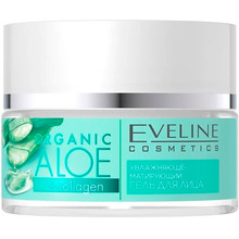 Гель для обличчя Eveline Cosmetics Organic Aloe+Collagen Зволожуючий-матуючий для нормальної та комбінованої шкіри 50 мл (5903416027928)