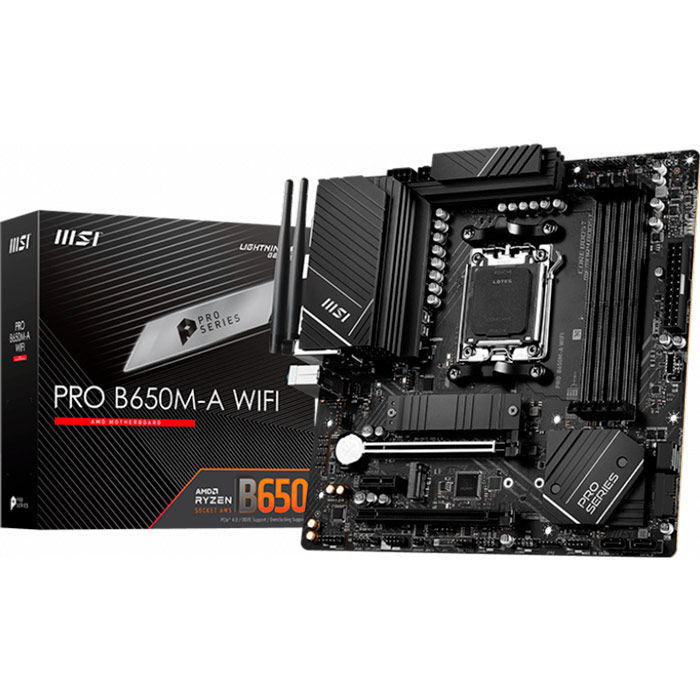 Материнская плата MSI PRO B650M-A WIFI (911-7D77-001) Поддерживаемые процессоры AMD Ryzen 7000 серии