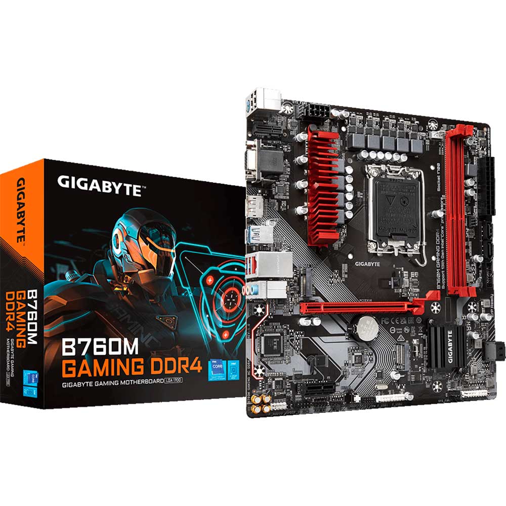 Материнська плата GIGABYTE B760M GAMING DDR4 Чіпсет Intel B760