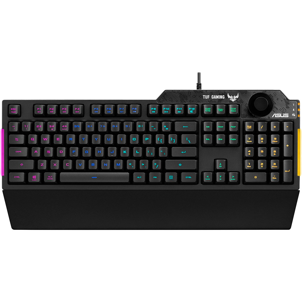 Клавиатура ASUS TUF Gaming K1 RGB 104key USB UA Black (90MP01X0-BKMA00) Клавиатура ASUS TUF Gaming K1 RGB 104key USB UA Black (90MP01X0-BKMA00)