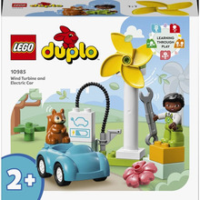 Конструктор LEGO DUPLO Town Ветровая турбина и электромобиль 16 деталей (10985)