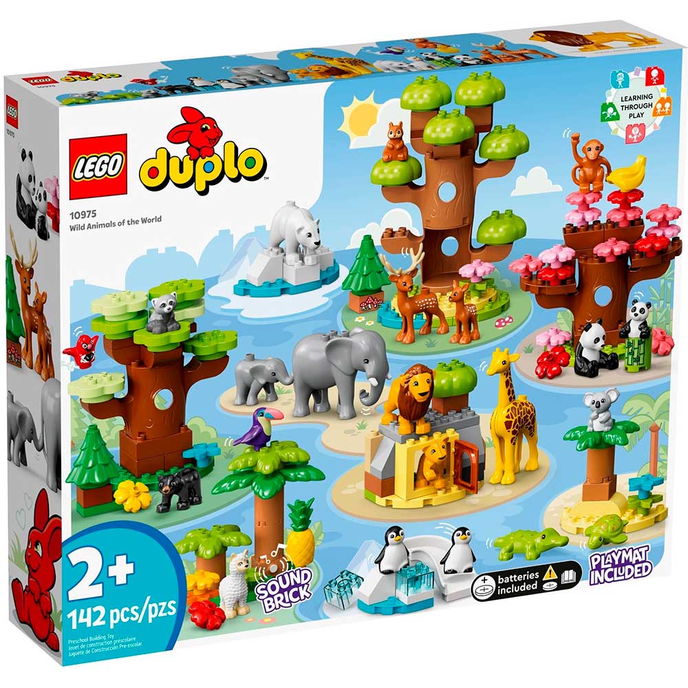 Конструктор LEGO DUPLO Town Дикі тварини світу 142 деталей (10975)