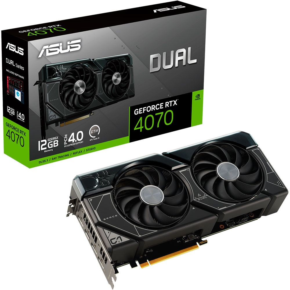 В Україні Відеокарта ASUS RTX 4070 DUAL 12GB GDDR6X (DUAL-RTX4070-12G)