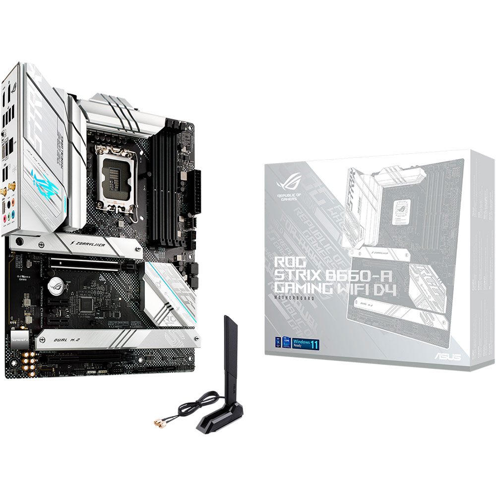 Фото Материнська плата ASUS ROG STRIX B660-A GAMING WIFI D4 (90MB18S0-M1EAY0)