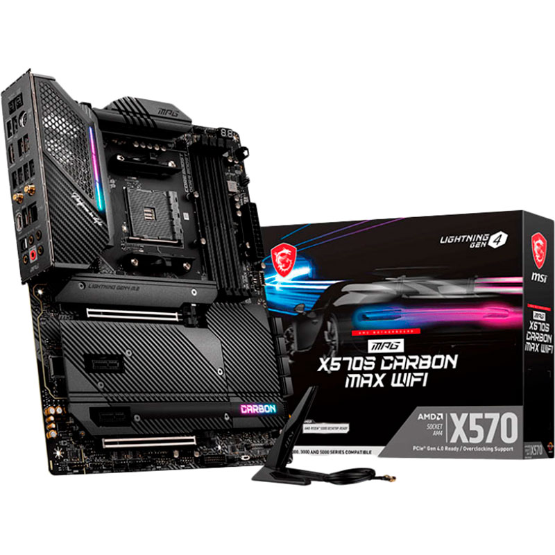 Материнская плата MSI MPG X570S CARBON MAX WIFI (911-7D52-008) Поддерживаемые процессоры AMD Ryzen 5000, 4000, 3000, 2000 под AMD Socket AM4