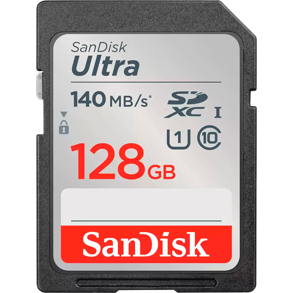 Карта памяти SANDISK SD 128GB C10 UHS-I R140MB/s Ultra (SDSDUNB-128G-GN6IN)