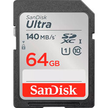 64 гб Карта памяти SANDISK SD 64GB C10 UHS-I R140MB/s Ultra (SDSDUNB-064G-GN6IN)