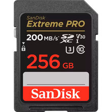 Карта памяти SANDISK SD 256GB C10 UHS-I U3 R200/W140MB/s Extreme Pro V30 (SDSDXXD-256G-GN4IN)