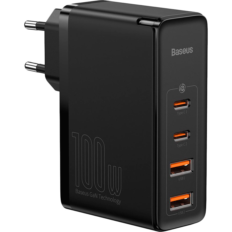 Сетевое зарядное устройство BASEUS CCGAN2P-L01 100W GaN Black (CCGAN2P-L01)