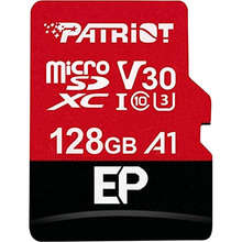 Карта памяти PATRIOT Miсro-SDXC 128GB class 10 UHS-I/U3 EP A1 (PEF128GEP31MCX)