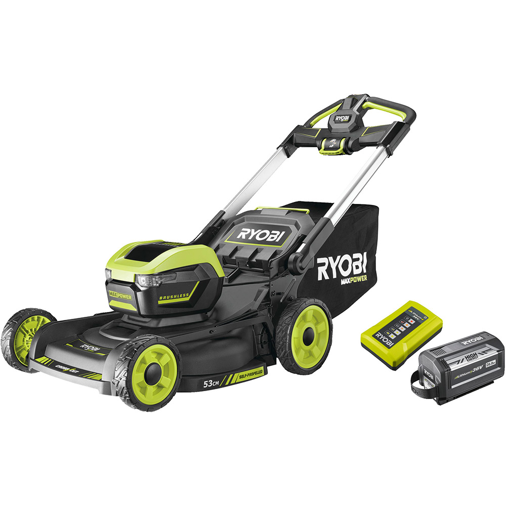 Газонокосилка аккумуляторная RYOBI RY36LMXSP53A-160 36В MAX POWER (5133005802)