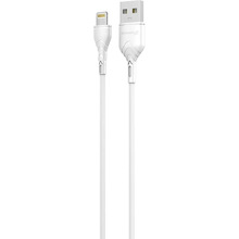 Кабель GRAND-X USB - Lightning Cu 2.1А White 1m (PL01W)