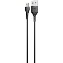 Кабель GRAND-X USB - Lightning Cu 2.1А 1m Black (PL01B)