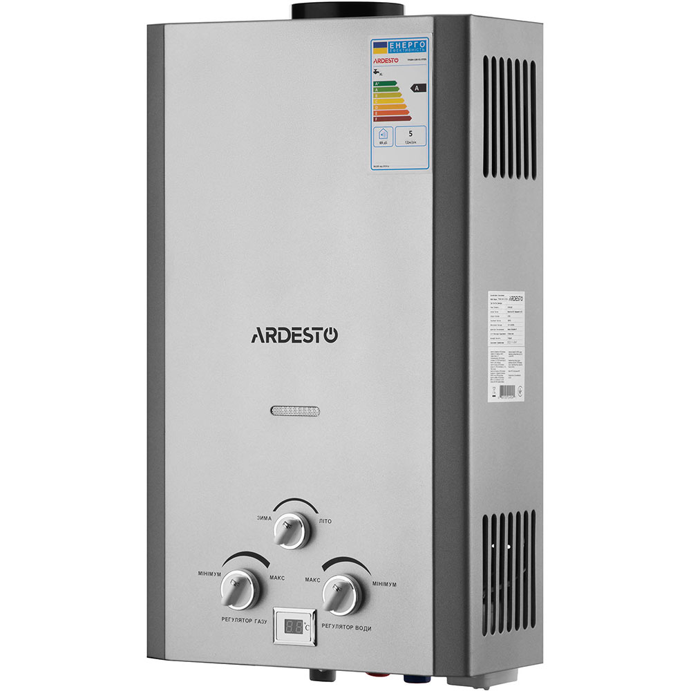 Газовая колонка ARDESTO X1 10 л/мин 20 кВт (TFGBH-10B-X1-STEEL) Тип водонагревателя газовый