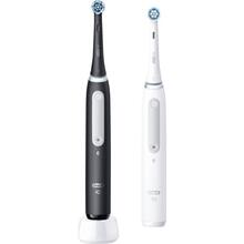 Кричав би електрична Електрична зубна щітка BRAUN Oral-B iO Series 4 DUO Black+White 2 шт (4210201420606)