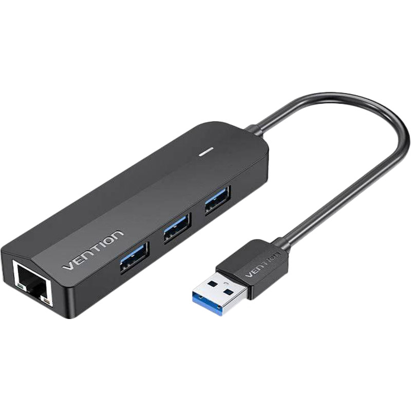 Док-станция VENTION USB 3.0 - 3 х USB 3.0 RJ45 Black (CHNBB)