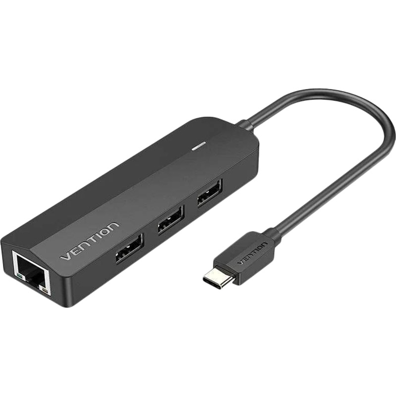 Док-станция VENTION USB 3.1 Type-C - 3 x USB 2.0 + Micro-USB + RJ45 Black (TGOBB)