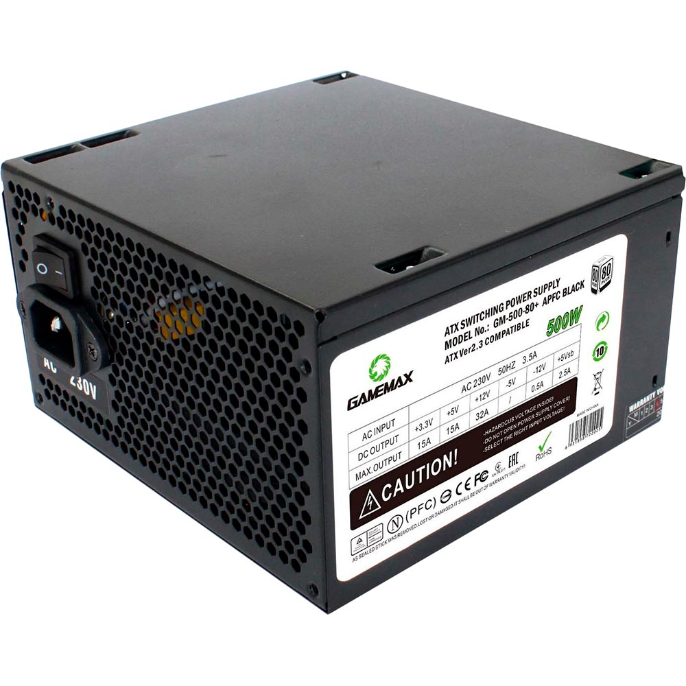 Блок питания GAMEMAX 500W GM-500 80+ APFC Black