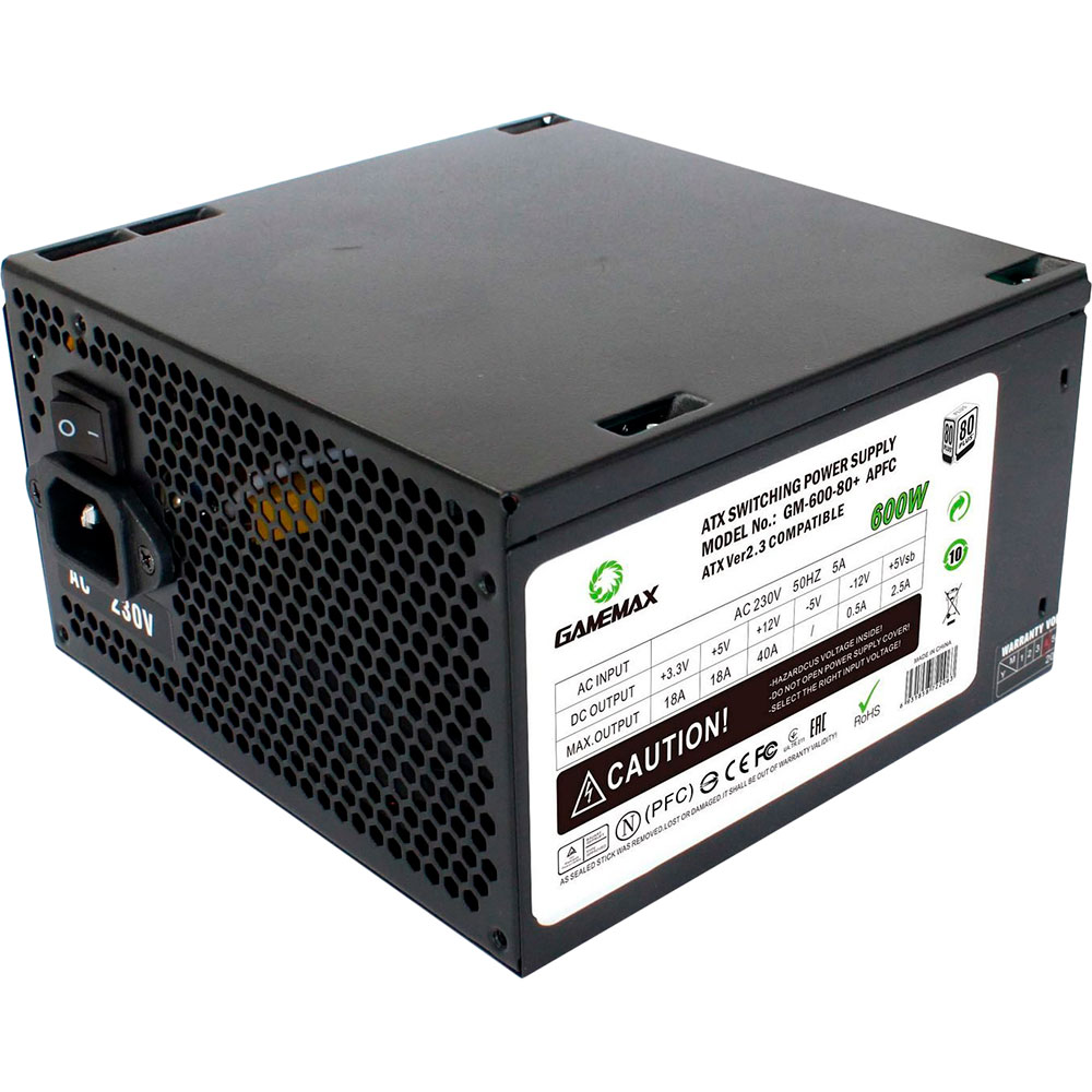 Блок живлення GAMEMAX 600W GM-600 80+ APFC Black