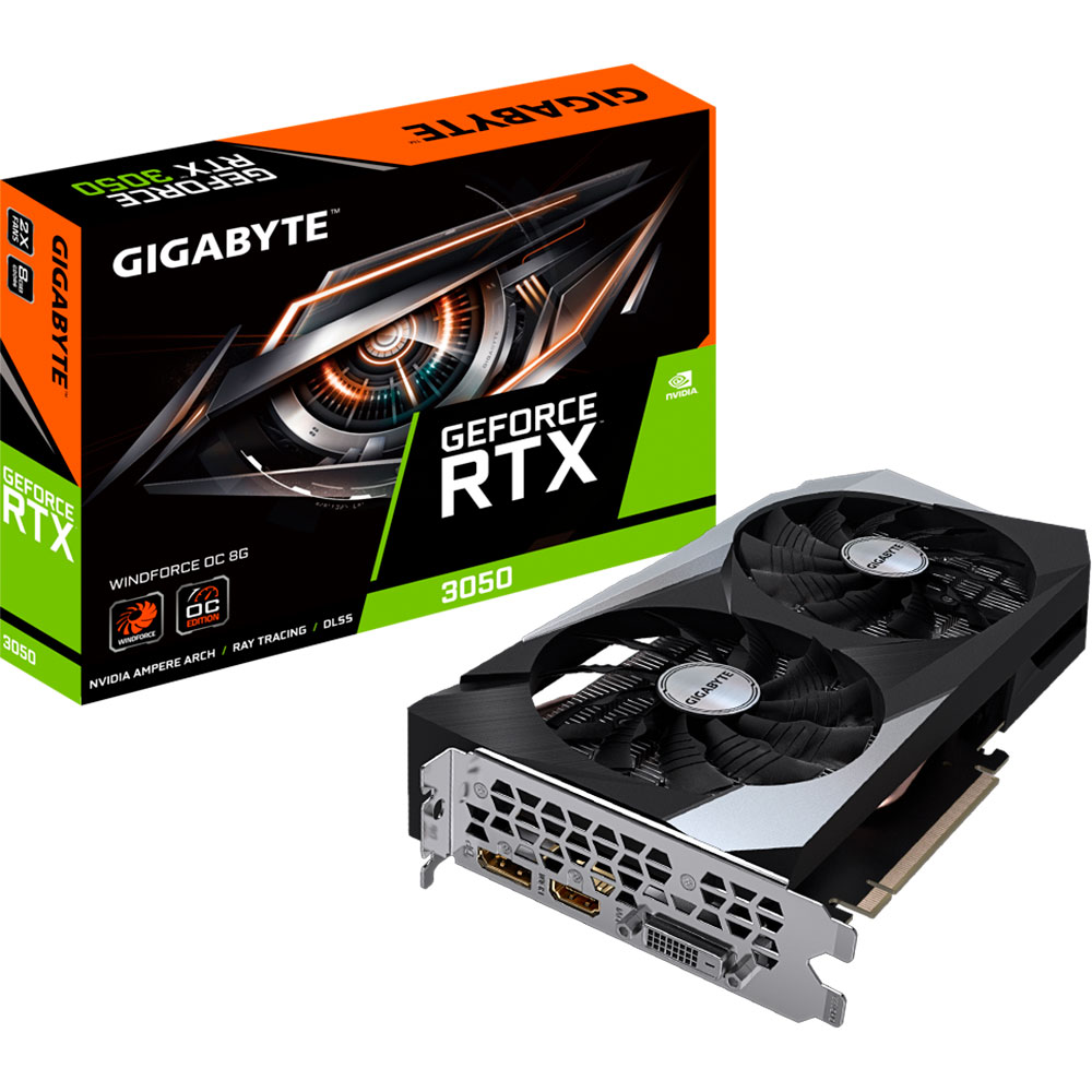 Фото Видеокарта GIGABYTE RTX 3050 8GB DDR6 128Bit (GV-N3050WF2OC-8GD)