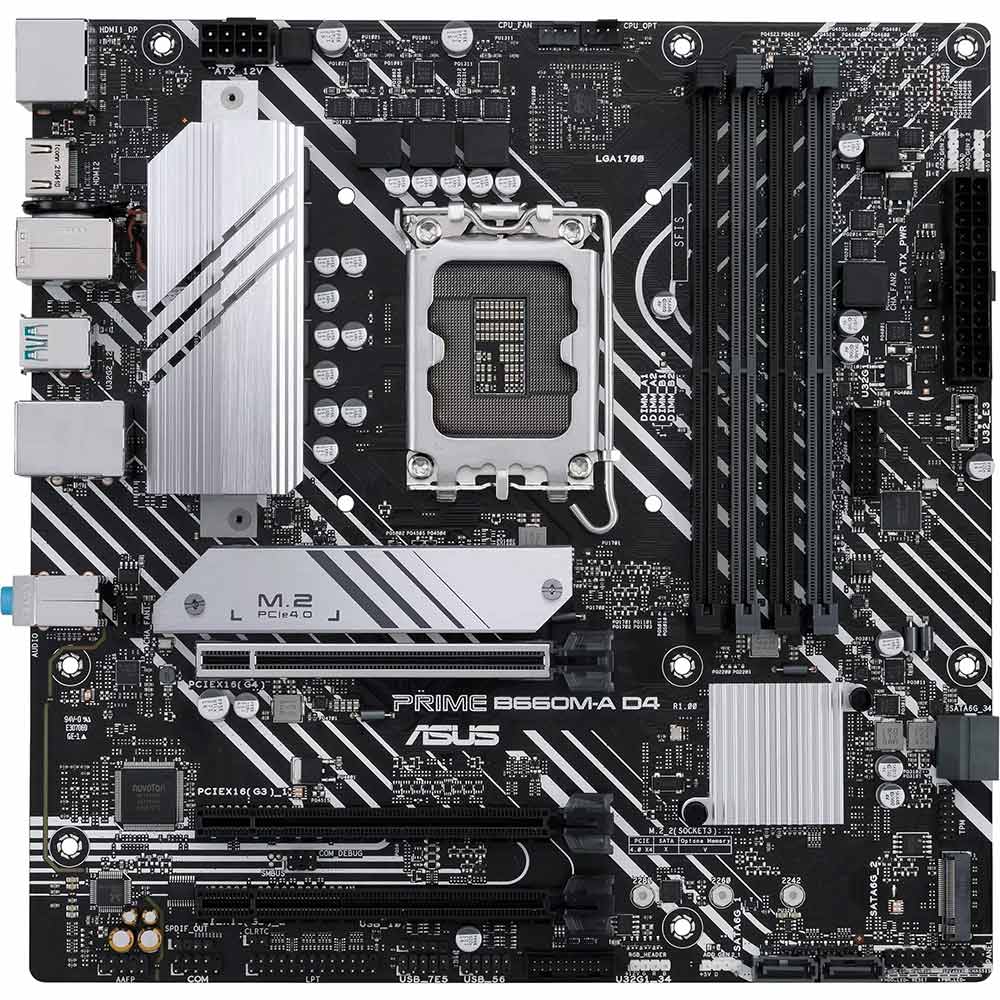 Материнская плата ASUS PRIME B660M-A D4-CSM s1700 mATX CSM (90MB19K0-M1EAYC) Материнская плата ASUS PRIME B660M-A D4-CSM s1700 mATX CSM (90MB19K0-M1EAYC)