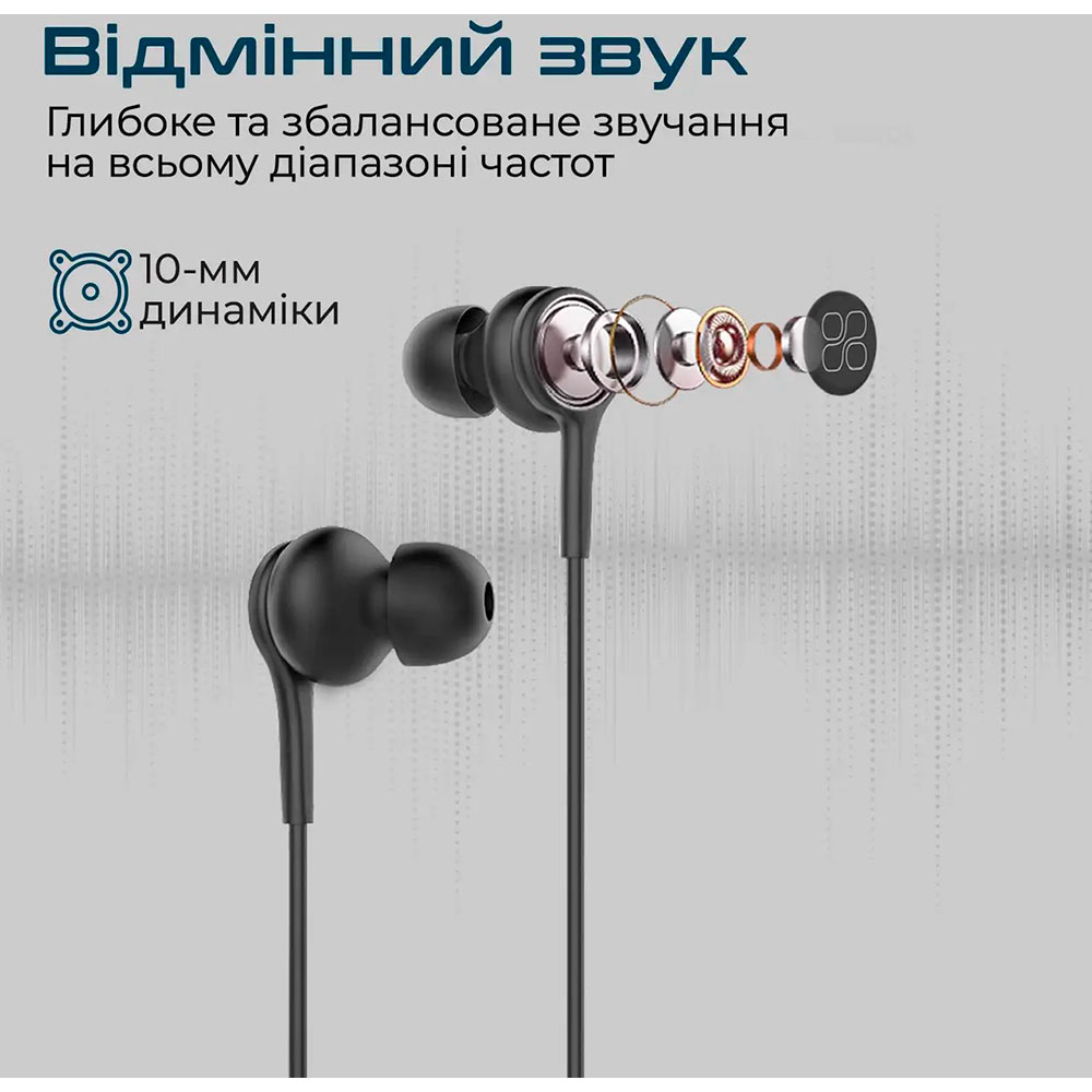 Зовнішній вигляд Гарнітура PROMATE Duet Black (duet.black)