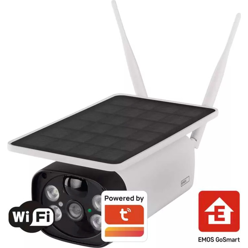 IP-камера Emos H4056 с Wi-Fi и солнечной панелью аккумуляторная (H4056) Дополнительно питание от аккумулятора 8800 мАч, питание от солнечной панели, питание от блока питания 5V