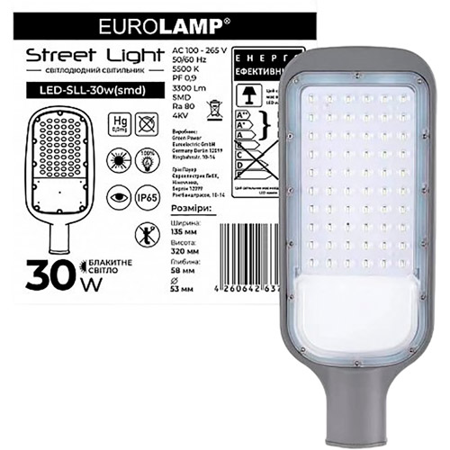 Светильник EUROLAMP LED SMD 30W 6500K gray 20 (LED-SLL-30w(smd))