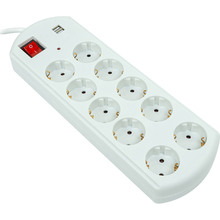 Мережевий фільтр PowerPlant YS-N6065/10 10 розеток 2xUSB 10м 10А 3х1.5мм2 White (EX610563)