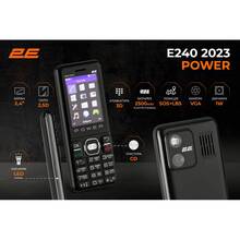 Мобільний телефон 2E E240 POWER 2023 Dual SIM Black (688130251068)