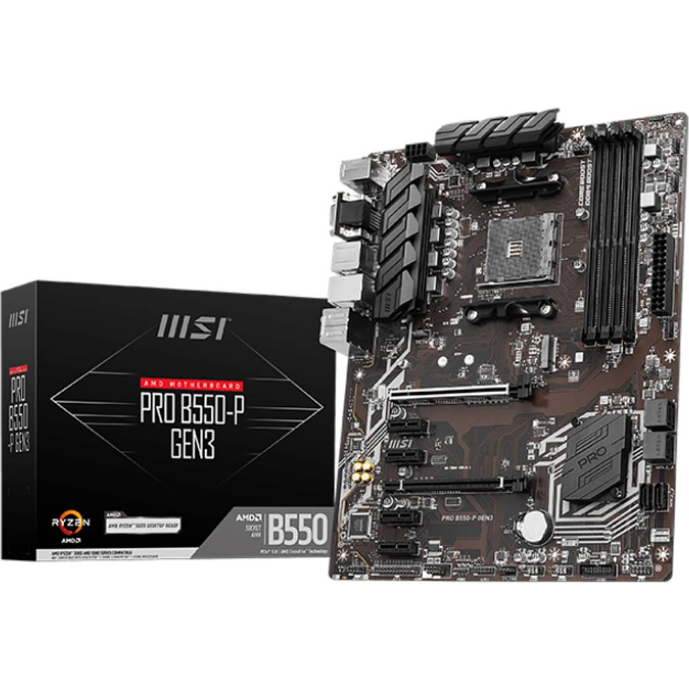 Материнская плата MSI PRO B550-P GEN3 Поддерживаемые процессоры AMD Ryzen 3-го, 4-го и 5-го поколений, а также AMD Ryzen 4000 G-серии