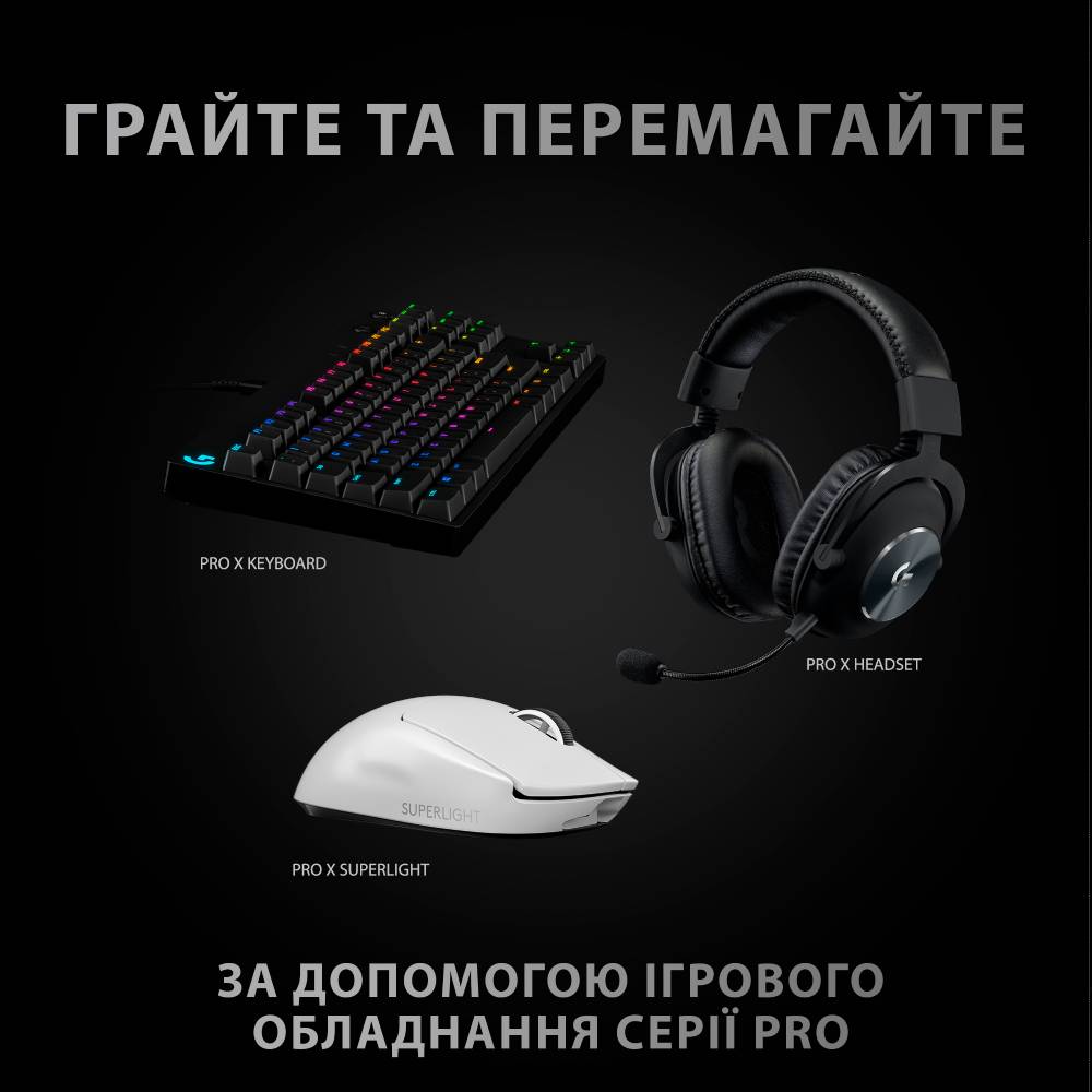 Фото Мышь LOGITECH PRO X SUPERLIGHT Wireless Gaming White (910-005942)