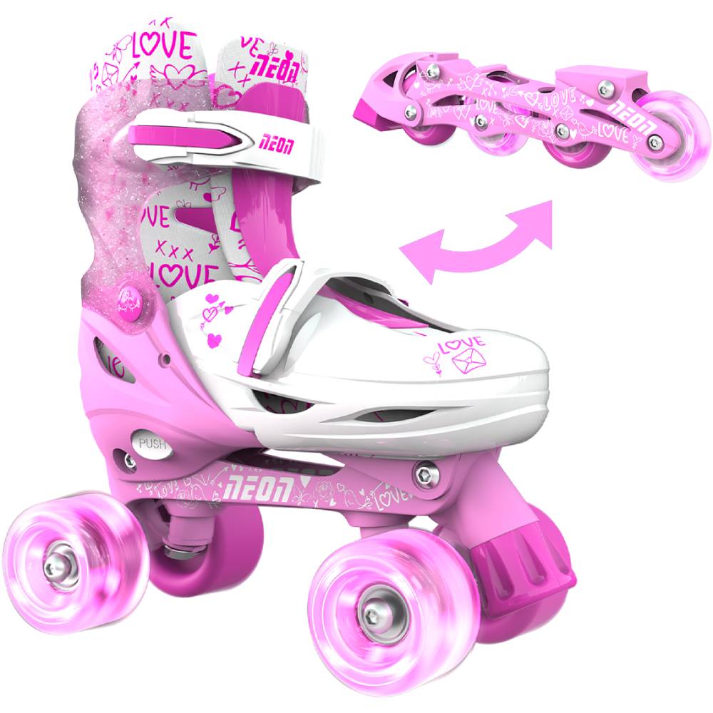 Ролики NEON COMBO SKATES Pink (NT09P4) Вид детский