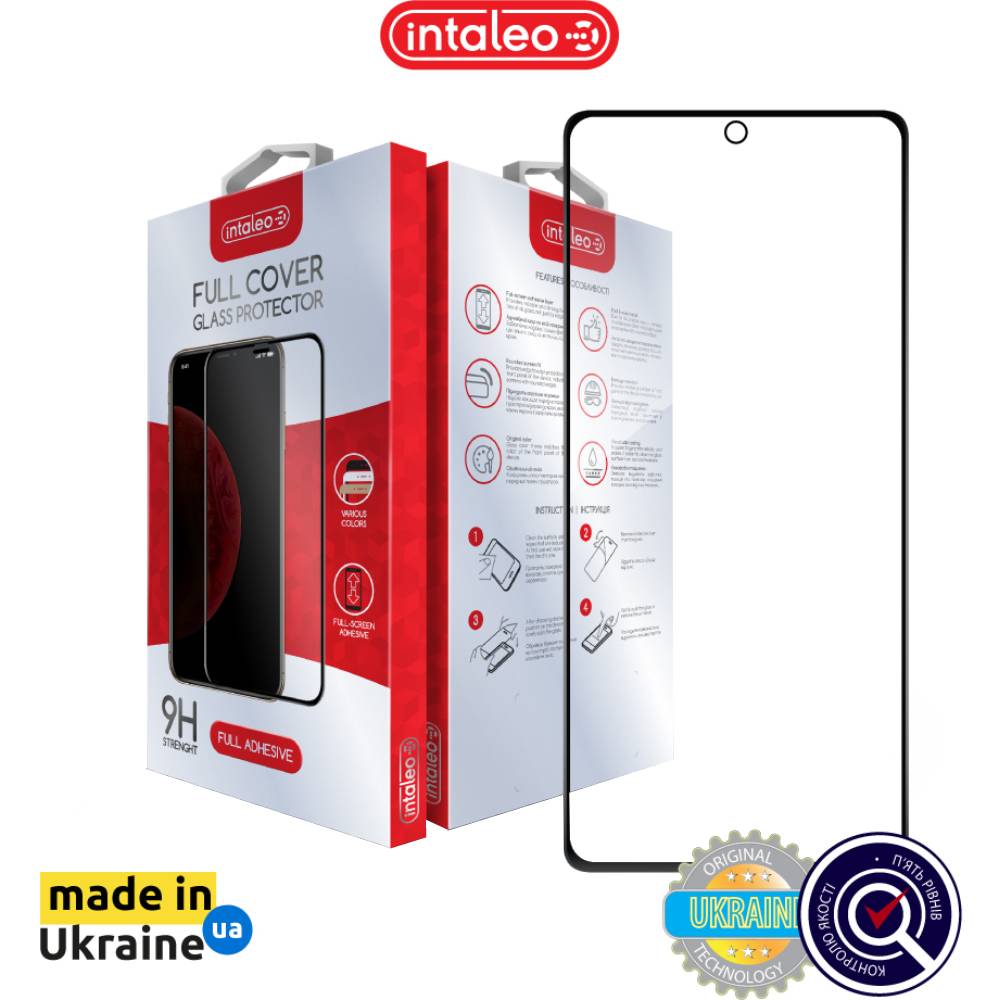 Защитное стекло INTALEO Full Glue для Xiaomi Redmi Note 12 Pro Черный (1283126549427) Совместимость по модели  Xiaomi Redmi Note 12 Pro