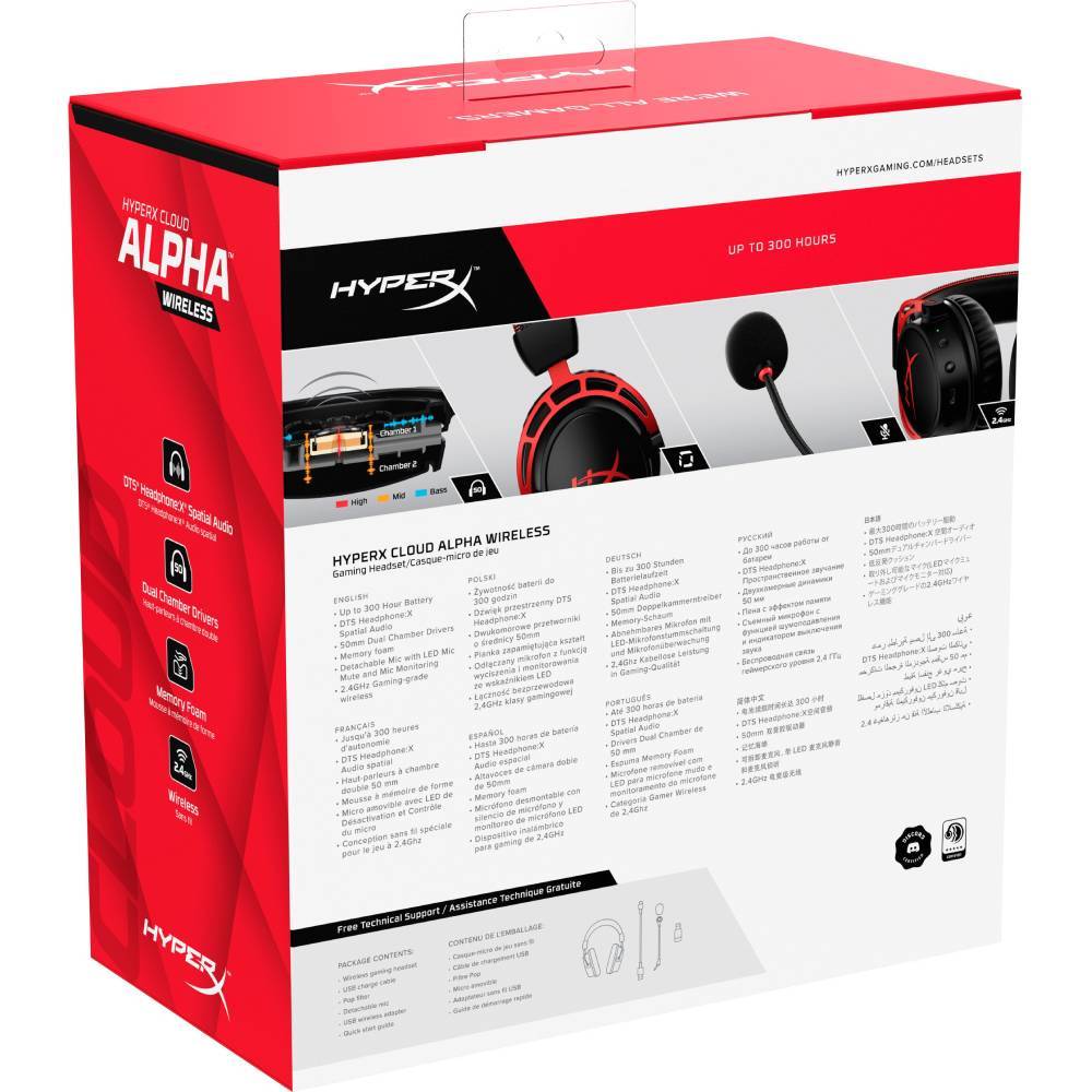 В Україні Гарнітура HYPERX Cloud Alpha Wireless (4P5D4AA)