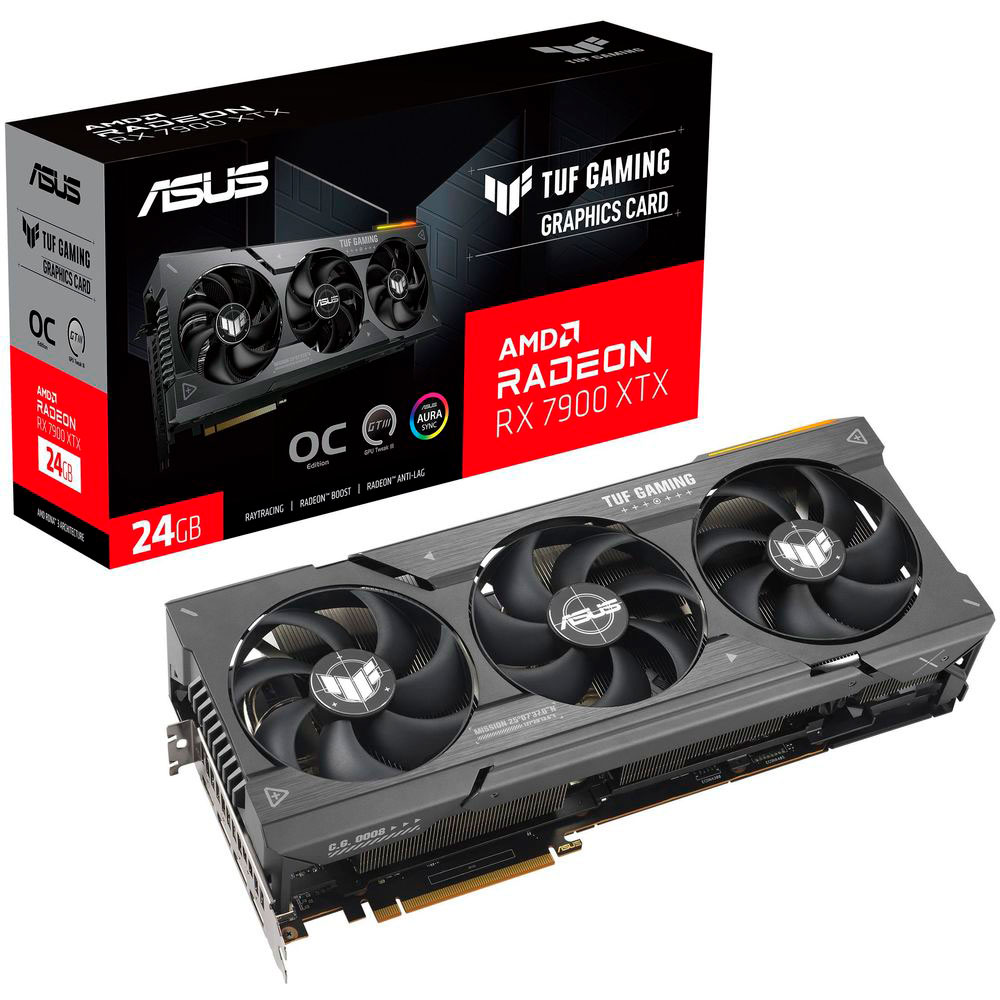 В Україні Відеокарта ASUS Radeon RX 7900 XTX 24GB GDDR6 TUF OC (90YV0IG0-M0NA00)