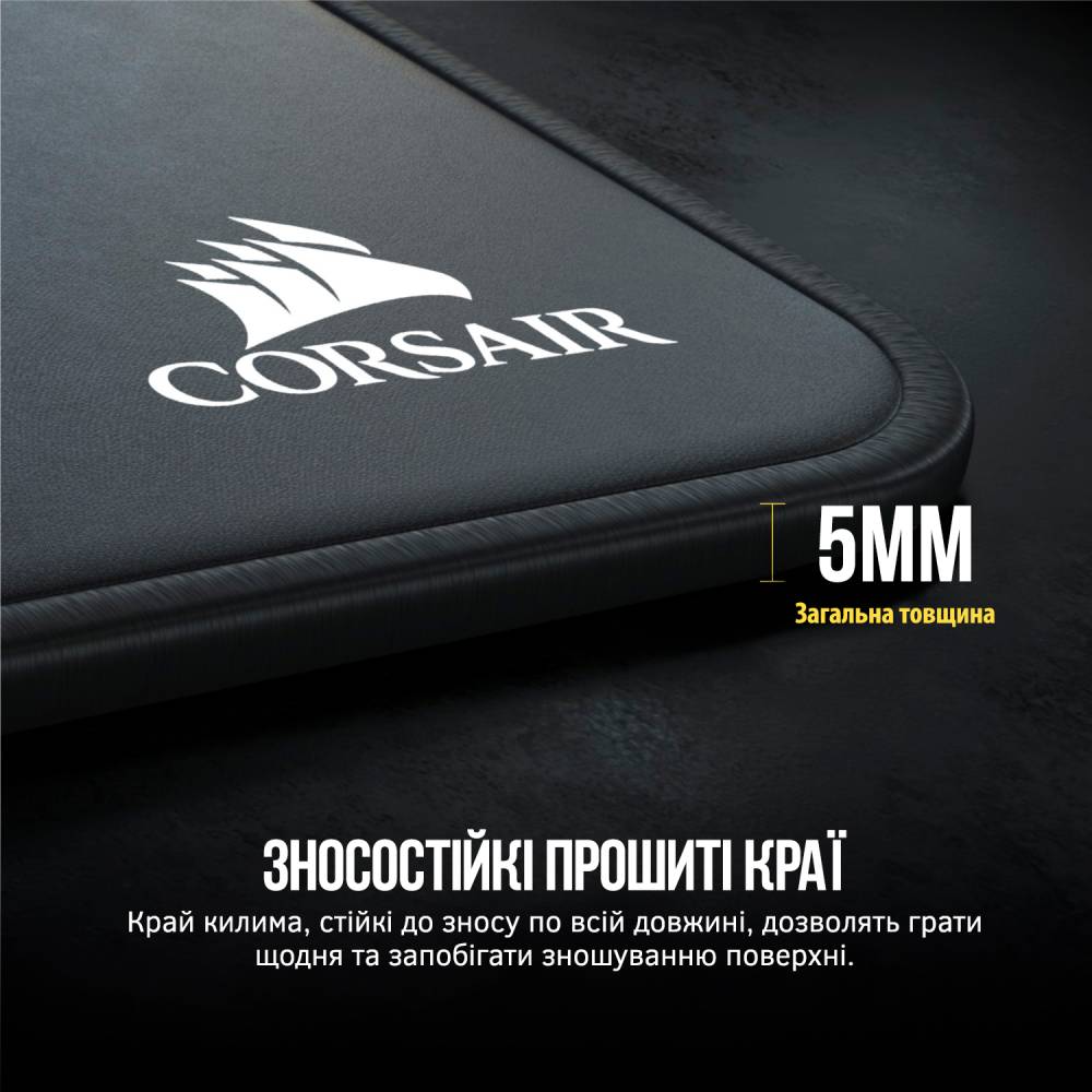 Зовнішній вигляд Килимок Corsair MM350 Champion Series Premium Anti-Fray Cloth Black (CH-9413560-WW)