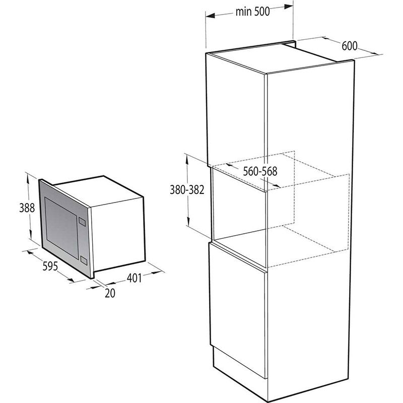 Фото Встраиваемая микроволновая печь HISENSE BIM325G62BG (XY925Z)