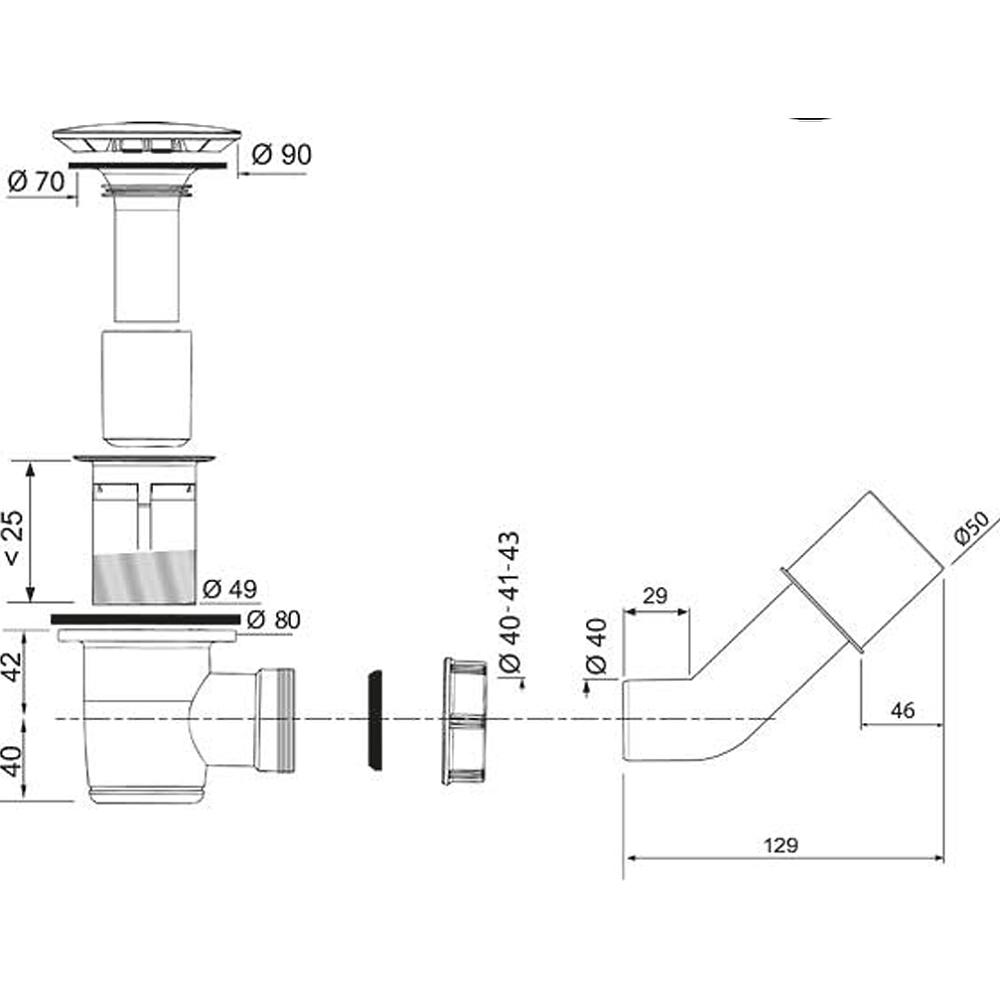 Покупка Сифон WIRQUIN Tourbillon Ø50 мм із адаптером Ø40/50 мм (9544120)