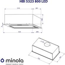 Вытяжка MINOLA HBI 5323 GR 800 LED