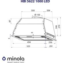 Витяжка MINOLA HBI 5622 BLF 1000 LED