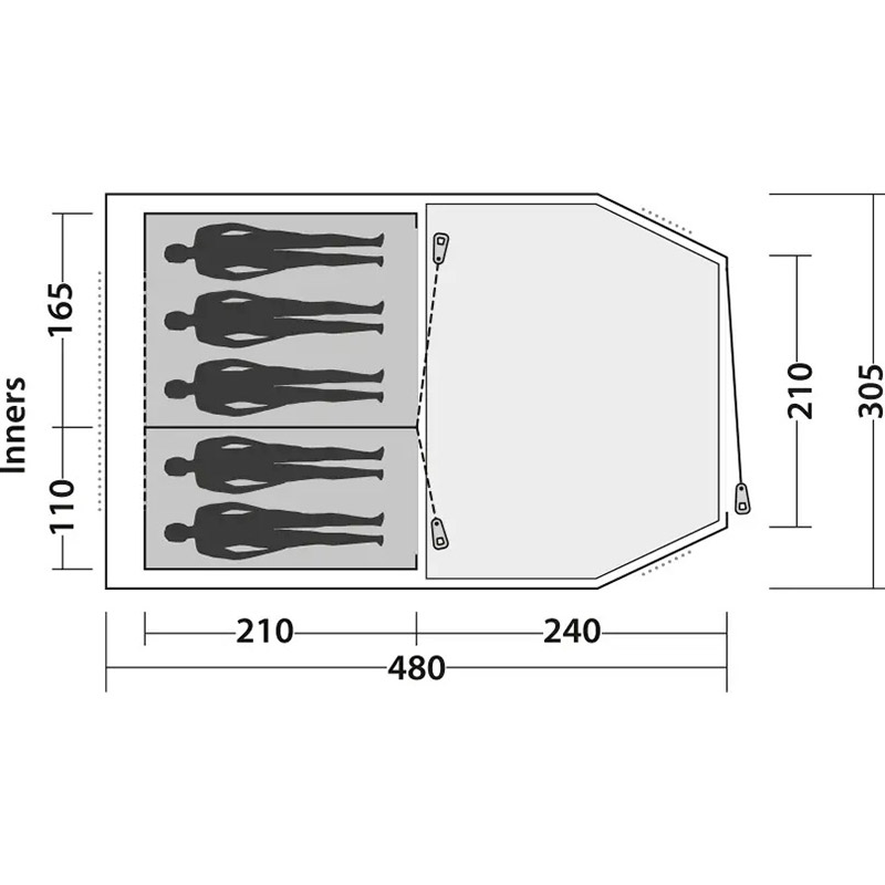 В Україні Намет EASY CAMP Huntsville 500 Rustic Green (120407)