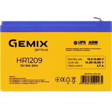 Аккумулятор GEMIX 12V 9Ah UPS Series AGM Orange (HR1209F2UPS)