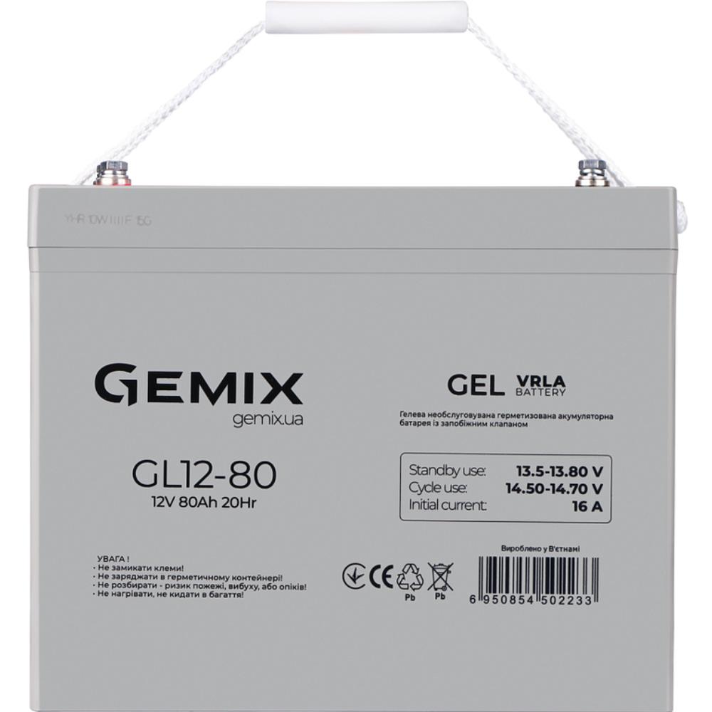 Акумулятор GEMIX GL12-80 Gel