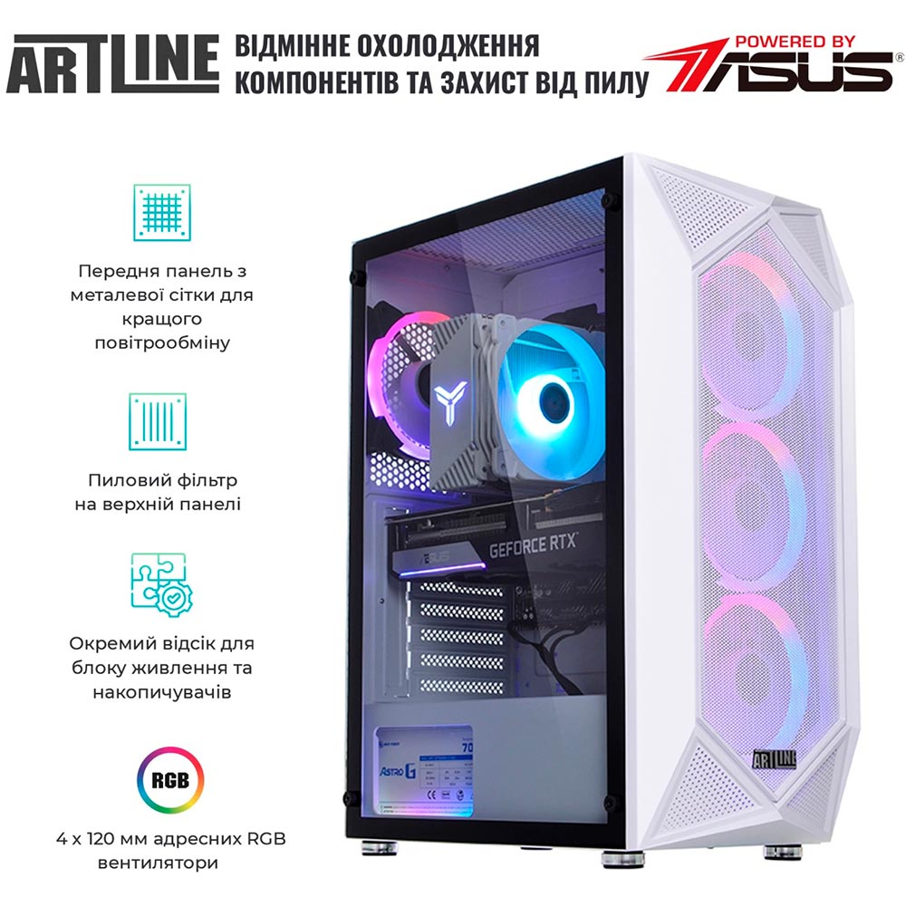 В интернет магазине Компьютер ARTLINE Gaming X95WHITE Windows 11 Home (X95WHITEv09Win)